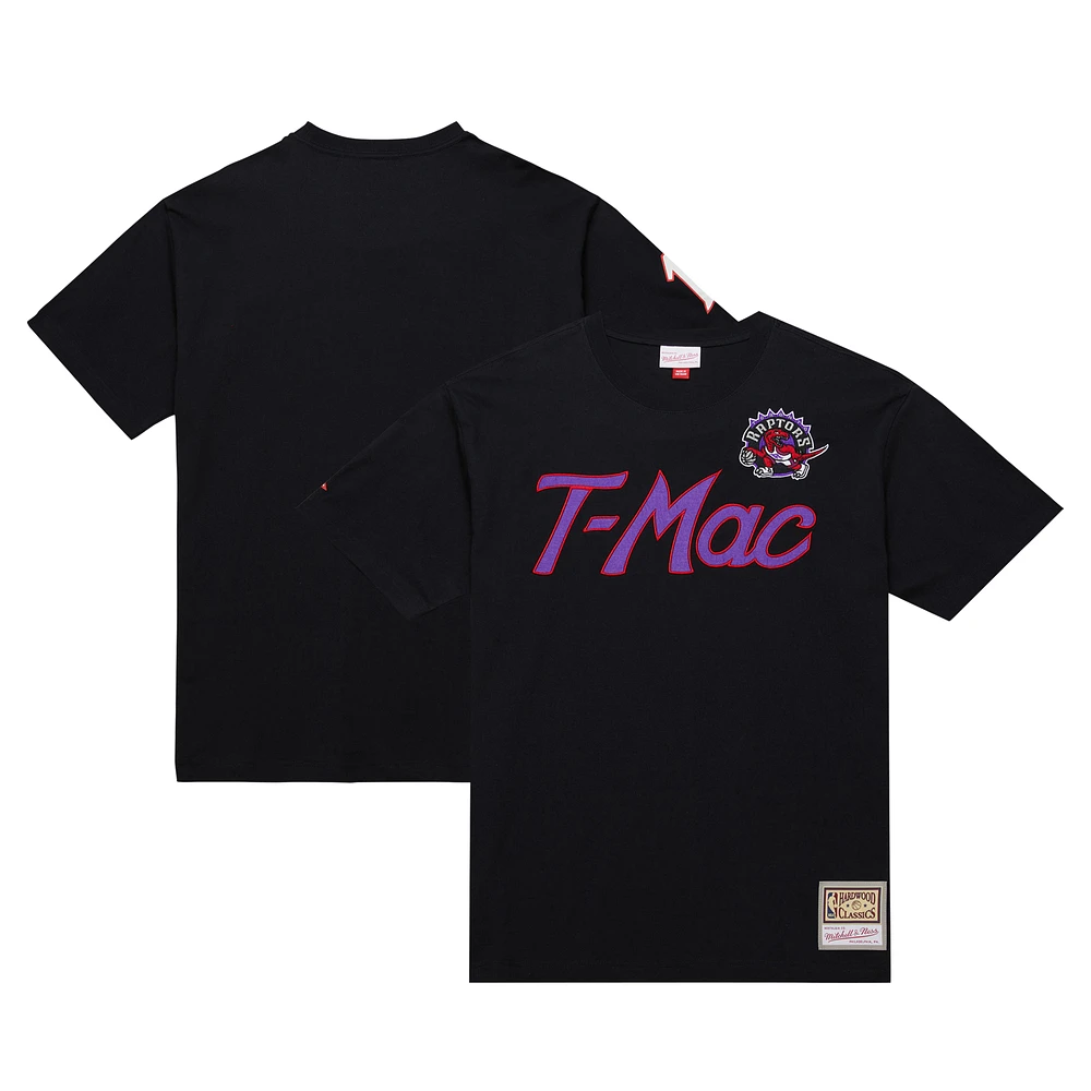 Men's Mitchell & Ness Tracy McGrady Black Toronto Raptors Premium Nickname T-Shirt