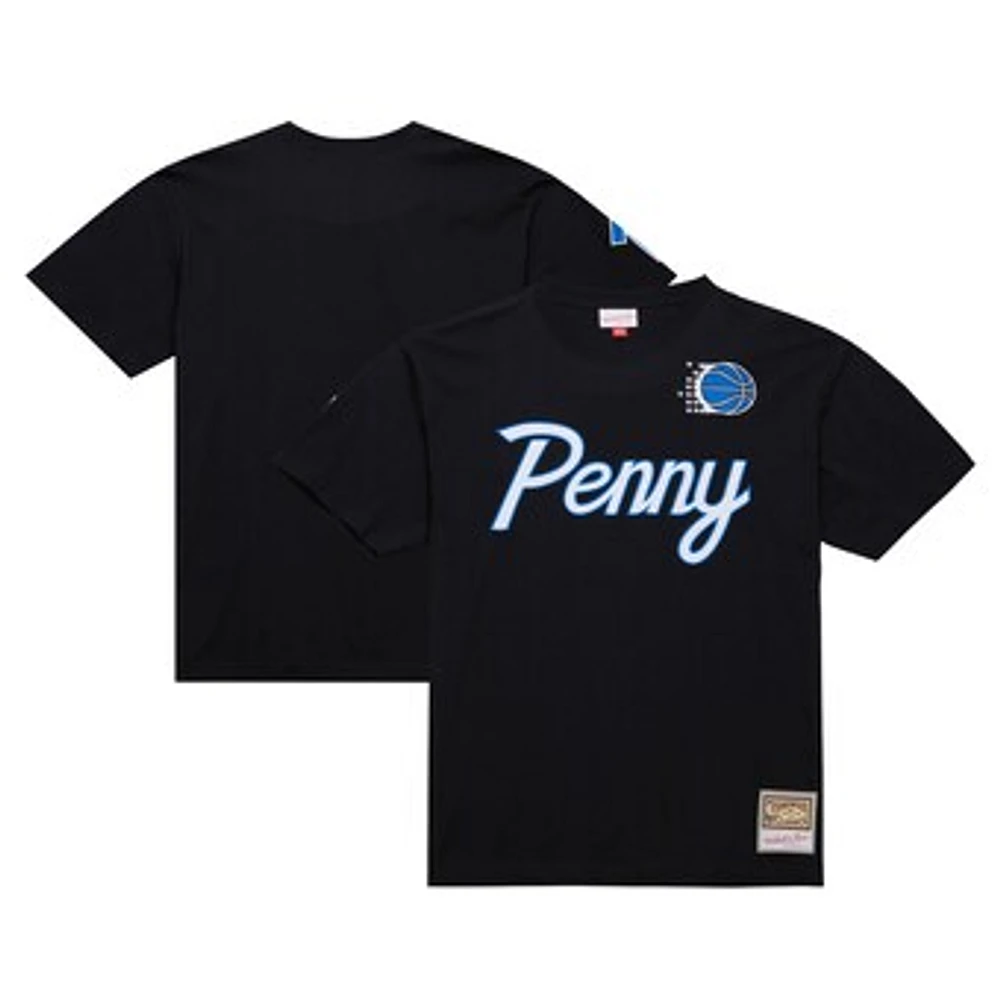 Men's Mitchell & Ness Penny Hardaway Black Orlando Magic Premium Nickname T-Shirt