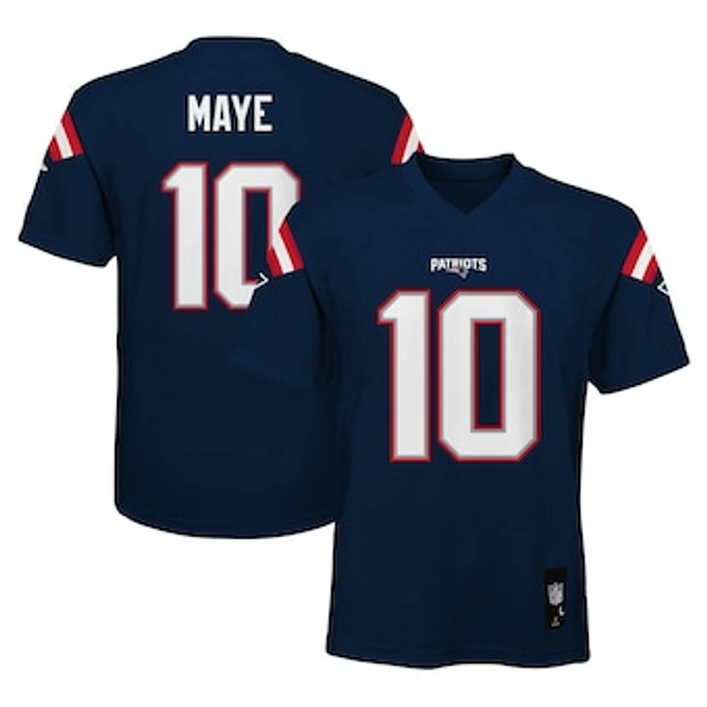 Youth Drake Maye Navy New England Patriots Replica Player Jersey