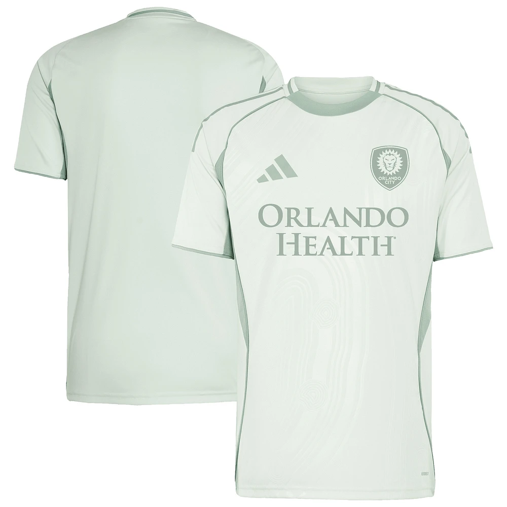 Men's adidas Light Green Orlando City SC 2025 One Planet Pre-Match Top