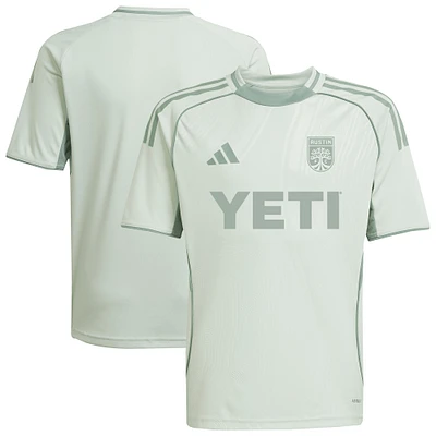 Youth adidas Light Green Austin FC 2025 One Planet Pre-Match Top