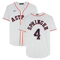 George Springer Houston Astros Autographed White Nike Replica Jersey with "17 WS MVP" Inscription