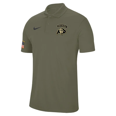 Men's Nike  Olive Colorado Buffaloes Military Appreciation Tour Performance Polo