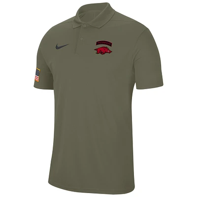 Men's Nike  Olive Arkansas Razorbacks Military Appreciation Tour Performance Polo