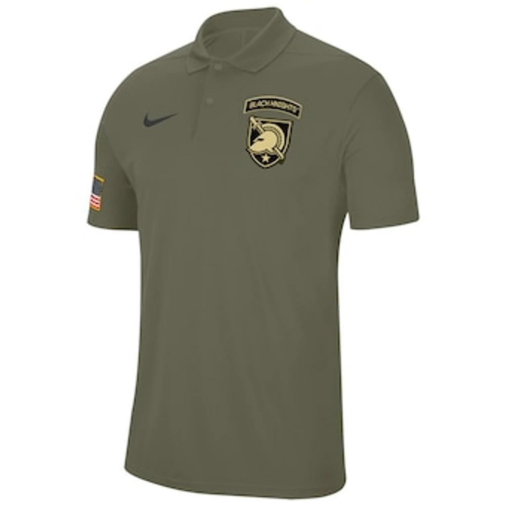 Men's Nike  Olive Army Black Knights Military Appreciation Tour Performance Polo