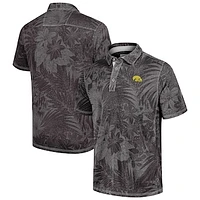 Men's Tommy Bahama Black Iowa Hawkeyes Big & Tall Sport Santiago Paradise Polo