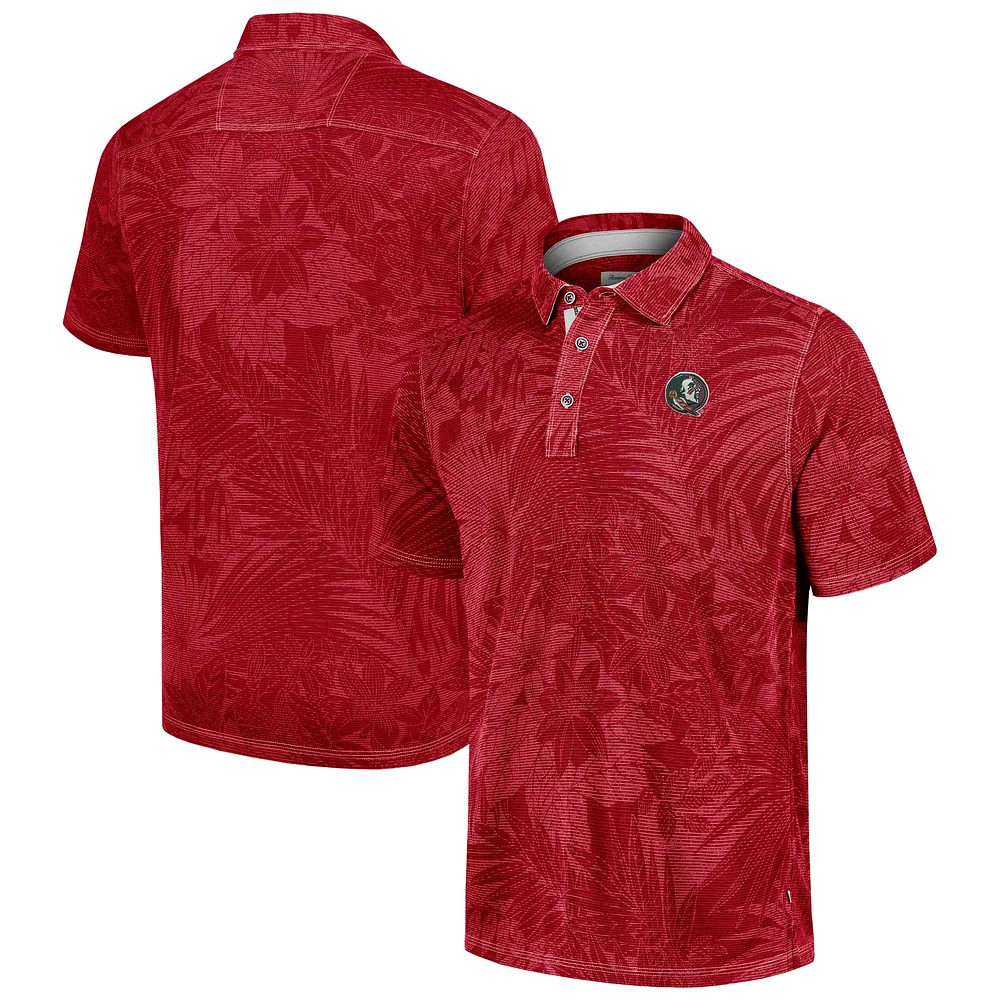 Men's Tommy Bahama Garnet Florida State Seminoles Big & Tall Sport Santiago Paradise Polo