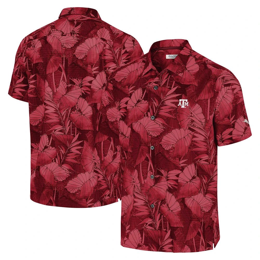 Men's Tommy Bahama Maroon Texas A&M Aggies Big & Tall Coast Nuevo Fronds IslandZone Button-Up Shirt