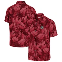 Men's Tommy Bahama Garnet Florida State Seminoles Big & Tall Coast Nuevo Fronds IslandZone Button-Up Shirt