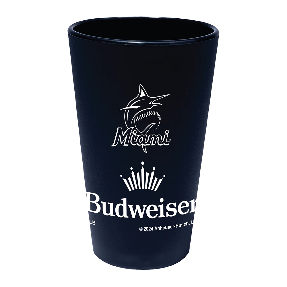 WinCraft Miami Marlins MLB x Budweiser 16oz. Silicone Pint Glass