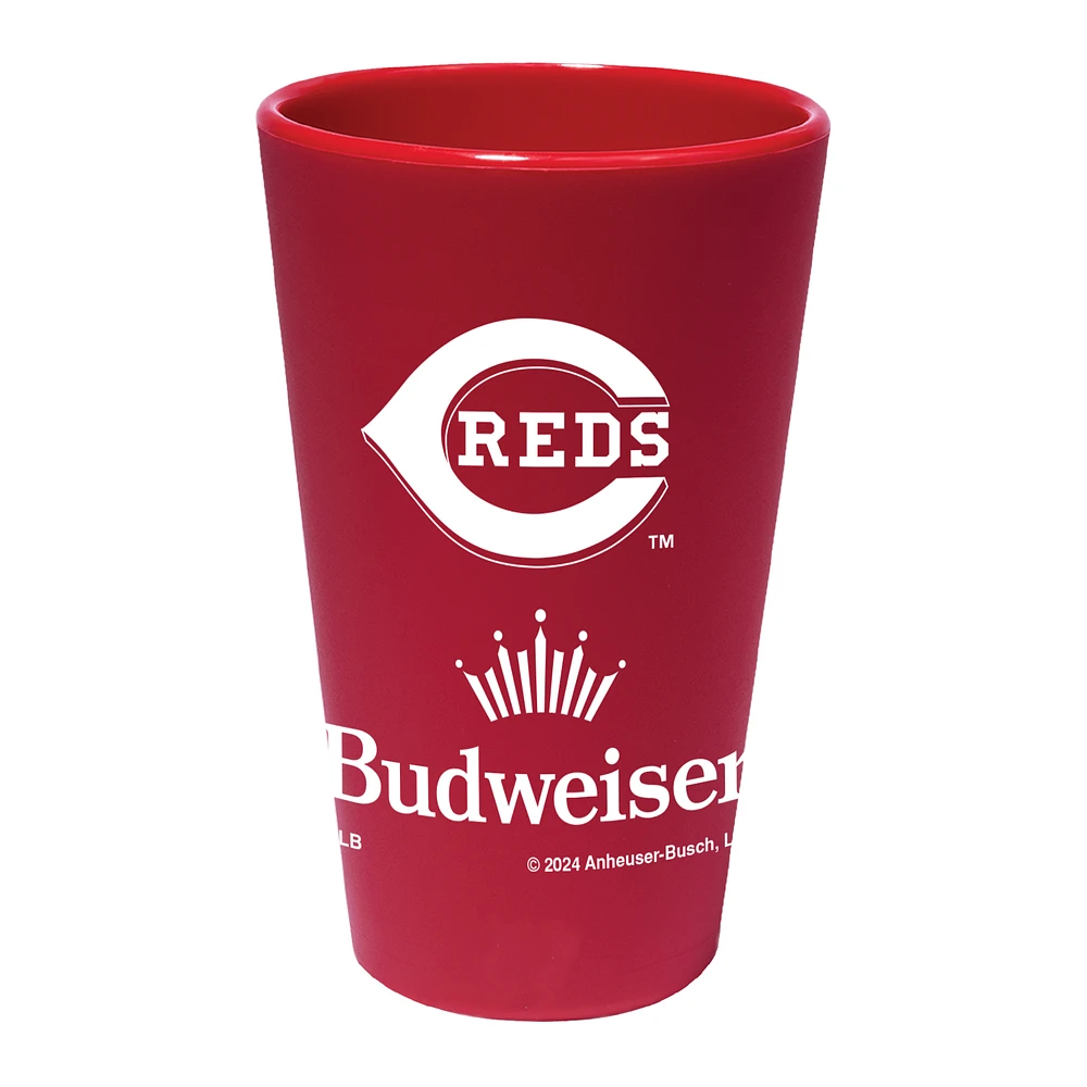 WinCraft Cincinnati Reds MLB x Budweiser 16oz. Silicone Pint Glass