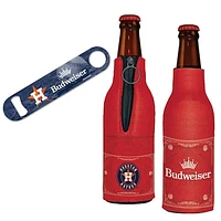 WinCraft Houston Astros MLB x Budweiser Bottle Opener & 2 Bottle Coolers