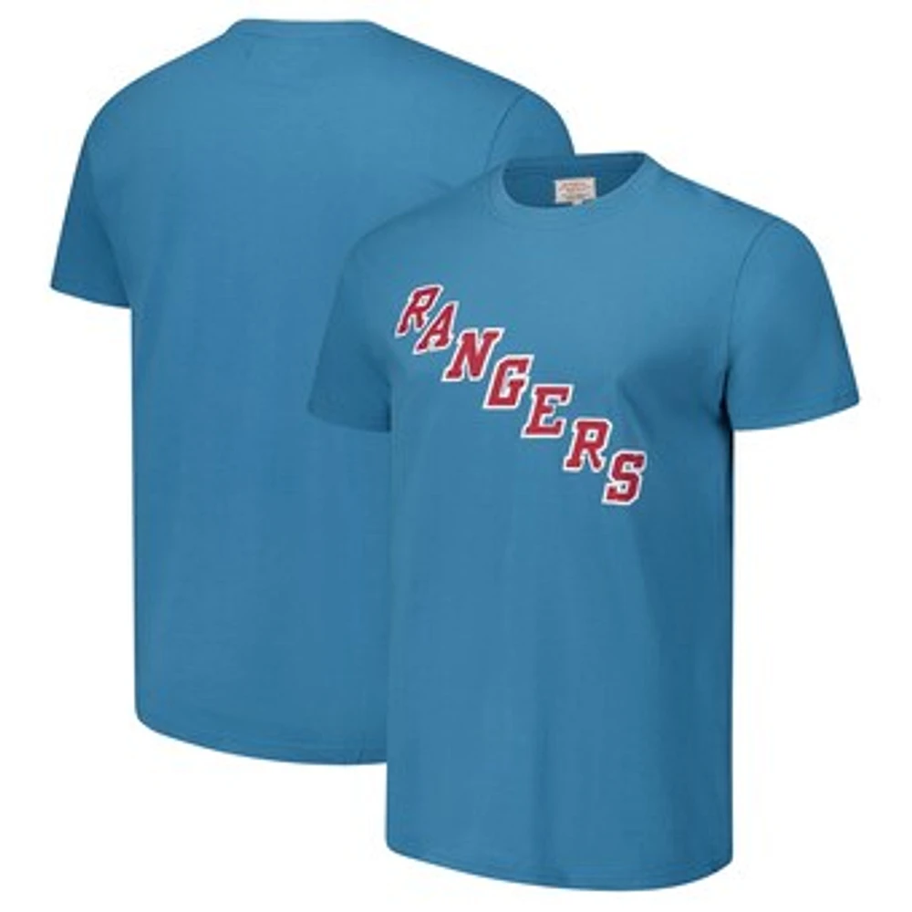 Men's American Needle Blue New York Rangers Brass Tacks T-Shirt