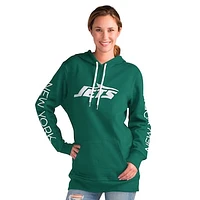 Women's G-III 4Her by Carl Banks Green New York Jets Extra Inning Pullover Hoodie