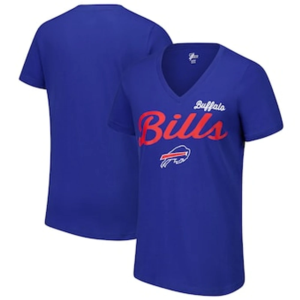 Women's G-III 4Her by Carl Banks Royal Buffalo Bills Post Season V-Neck T-Shirt