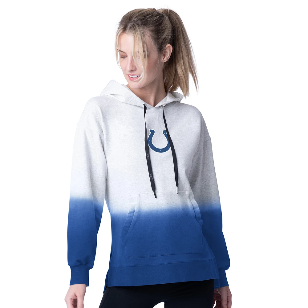 Women's MSX by Michael Strahan Gray Indianapolis Colts Daniela Pullover Hoodie