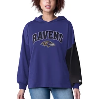 Women's Starter Purple Baltimore Ravens Power Move Long Sleeve Pullover Hoodie