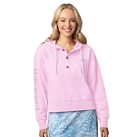 Women's Margaritaville Pink Baltimore Ravens Island Dream Solid Pullover Hoodie