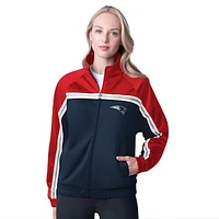 Women's G-III 4Her by Carl Banks Navy New England Patriots Post Game Full-Zip Track Jacket