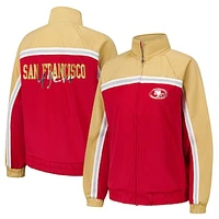 Women's G-III 4Her by Carl Banks Scarlet San Francisco 49ers Post Game Full-Zip Track Jacket