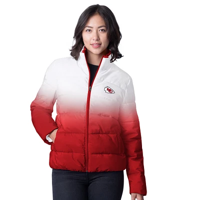 Women's G-III 4Her by Carl Banks  Red Kansas City Chiefs Overtime Ombre Full-Zip Puffer Jacket