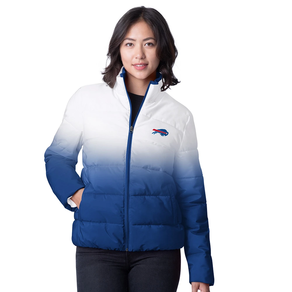 Women's G-III 4Her by Carl Banks  Royal Buffalo Bills Overtime Ombre Full-Zip Puffer Jacket