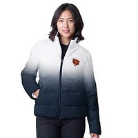 Women's G-III 4Her by Carl Banks  Navy Chicago Bears Overtime Ombre Full-Zip Puffer Jacket