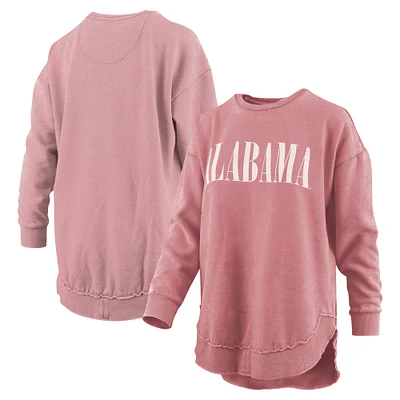 Women's Pressbox Pink Alabama Crimson Tide Poncho Fleece Pullover Sweatshirt