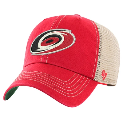 Men's '47 Red/Cream Carolina Hurricanes Core Trawler Clean-Up Trucker Adjustable Hat