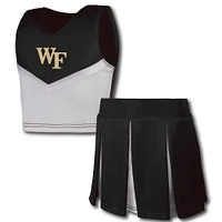 Girls Youth Garb Black Wake Forest Demon Deacons Cheerleader Top & Skirt Set