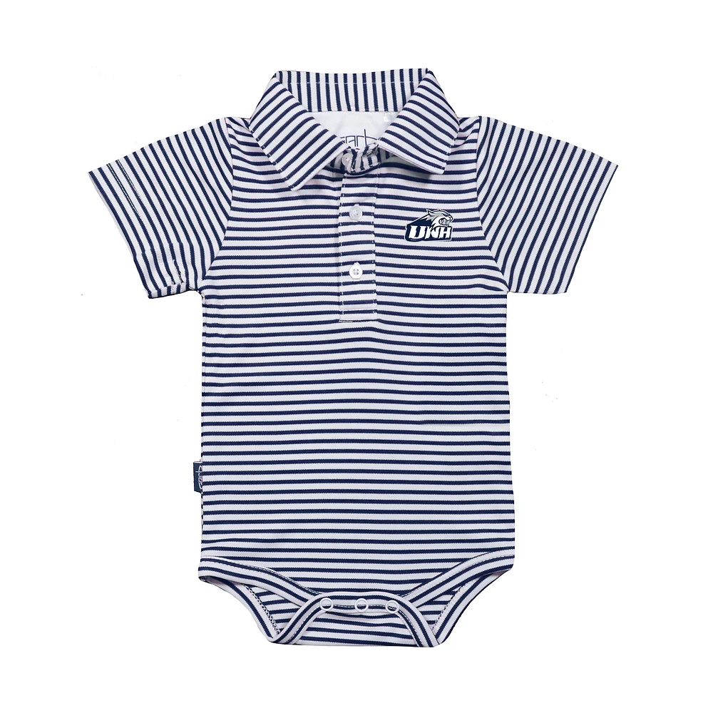 Infant Garb Navy/White New Hampshire Wildcats Carson Polo Bodysuit