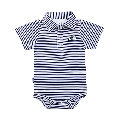 Infant Garb Navy/White New Hampshire Wildcats Carson Polo Bodysuit