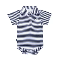 Infant Garb Navy/White New Hampshire Wildcats Carson Polo Bodysuit