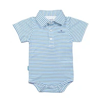 Infant Garb Light Blue/White Johns Hopkins Blue Jays Carson Polo Bodysuit