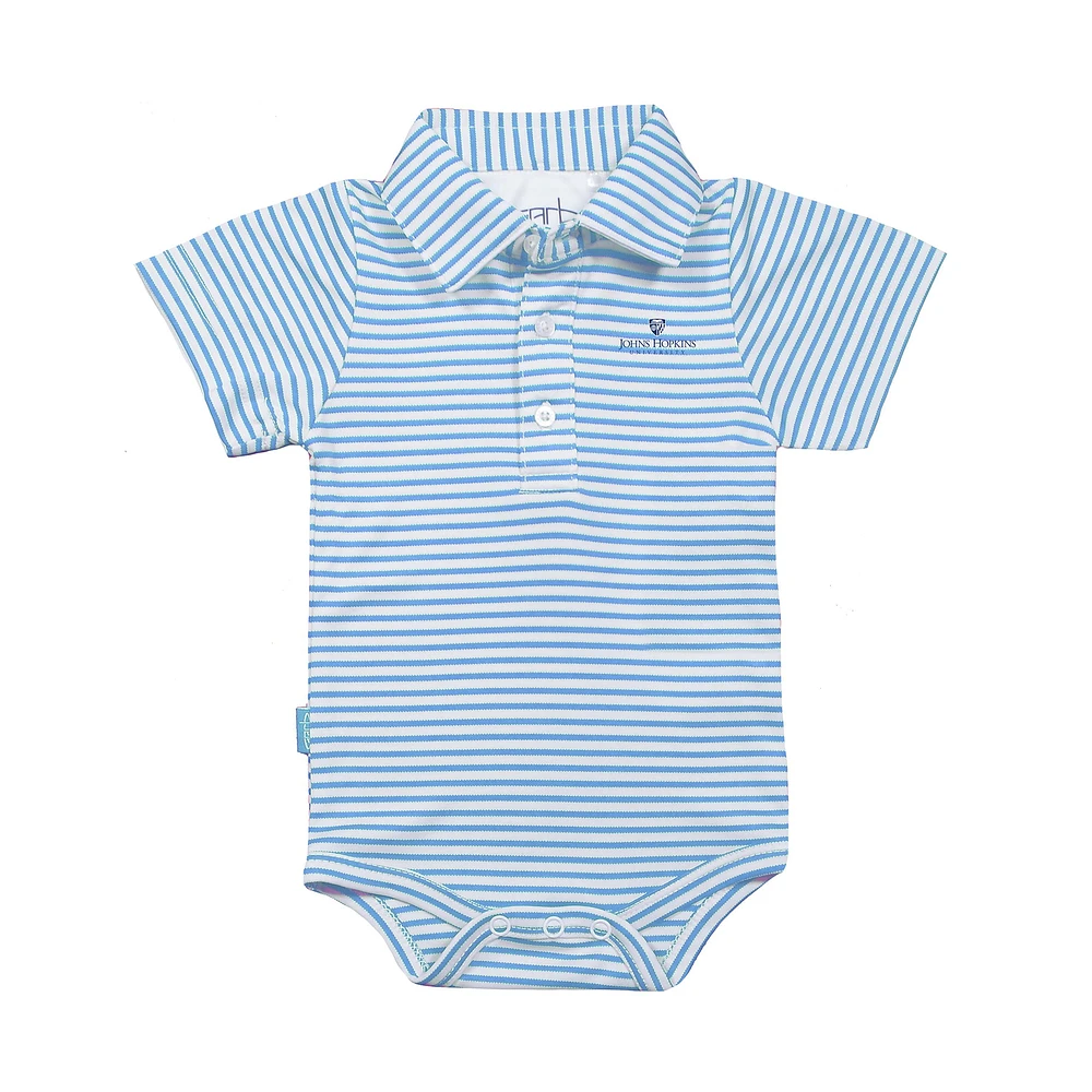 Infant Garb Light Blue/White Johns Hopkins Blue Jays Carson Polo Bodysuit