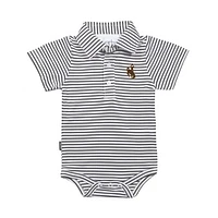 Infant Garb Charcoal/White Wyoming Cowboys Carson Polo Bodysuit