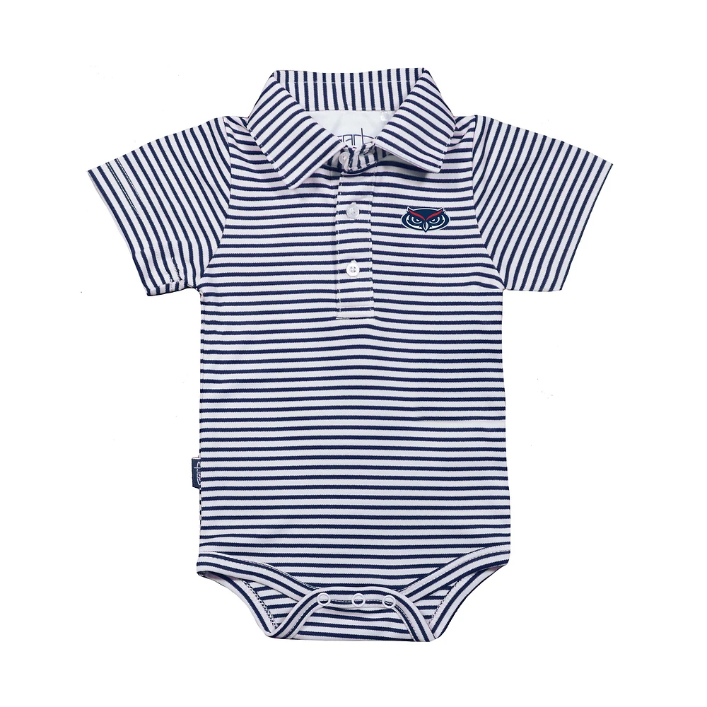 Infant Garb Navy/White Florida Atlantic Owls Carson Polo Bodysuit
