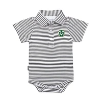 Infant Garb Charcoal/White Colorado State Rams Carson Polo Bodysuit