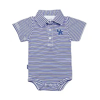 Infant Garb Royal/White Kentucky Wildcats Carson Polo Bodysuit