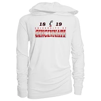 Youth Garb White Cincinnati Bearcats Marley Long Sleeve Raglan Hoodie Sunshirt