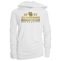 Youth Garb White Marquette Golden Eagles Marley Long Sleeve Raglan Hoodie Sunshirt