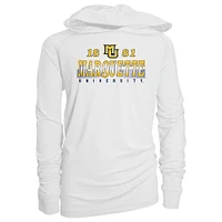 Youth Garb White Marquette Golden Eagles Marley Long Sleeve Raglan Hoodie Sunshirt