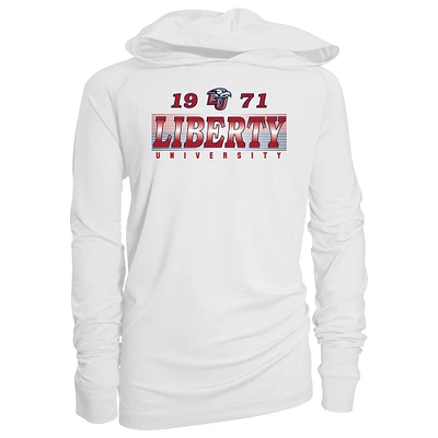 Youth Garb White Liberty Flames Marley Long Sleeve Raglan Hoodie Sunshirt