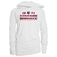 Youth Garb White Liberty Flames Marley Long Sleeve Raglan Hoodie Sunshirt