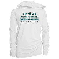 Youth Garb White Coastal Carolina Chanticleers Marley Long Sleeve Raglan Hoodie Sunshirt