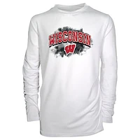 Youth Garb White Wisconsin Badgers Jessie Long Sleeve Sunshirt