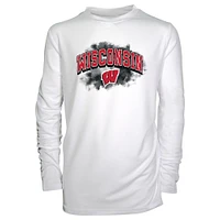 Youth Garb White Wisconsin Badgers Jessie Long Sleeve Sunshirt