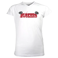 Girls Youth Garb White Nebraska Huskers Brittany V-Neck T-Shirt