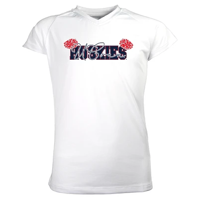 Girls Youth Garb White UConn Huskies Brittany V-Neck T-Shirt