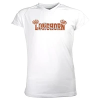 Girls Youth Garb White Texas Longhorns Brittany V-Neck T-Shirt